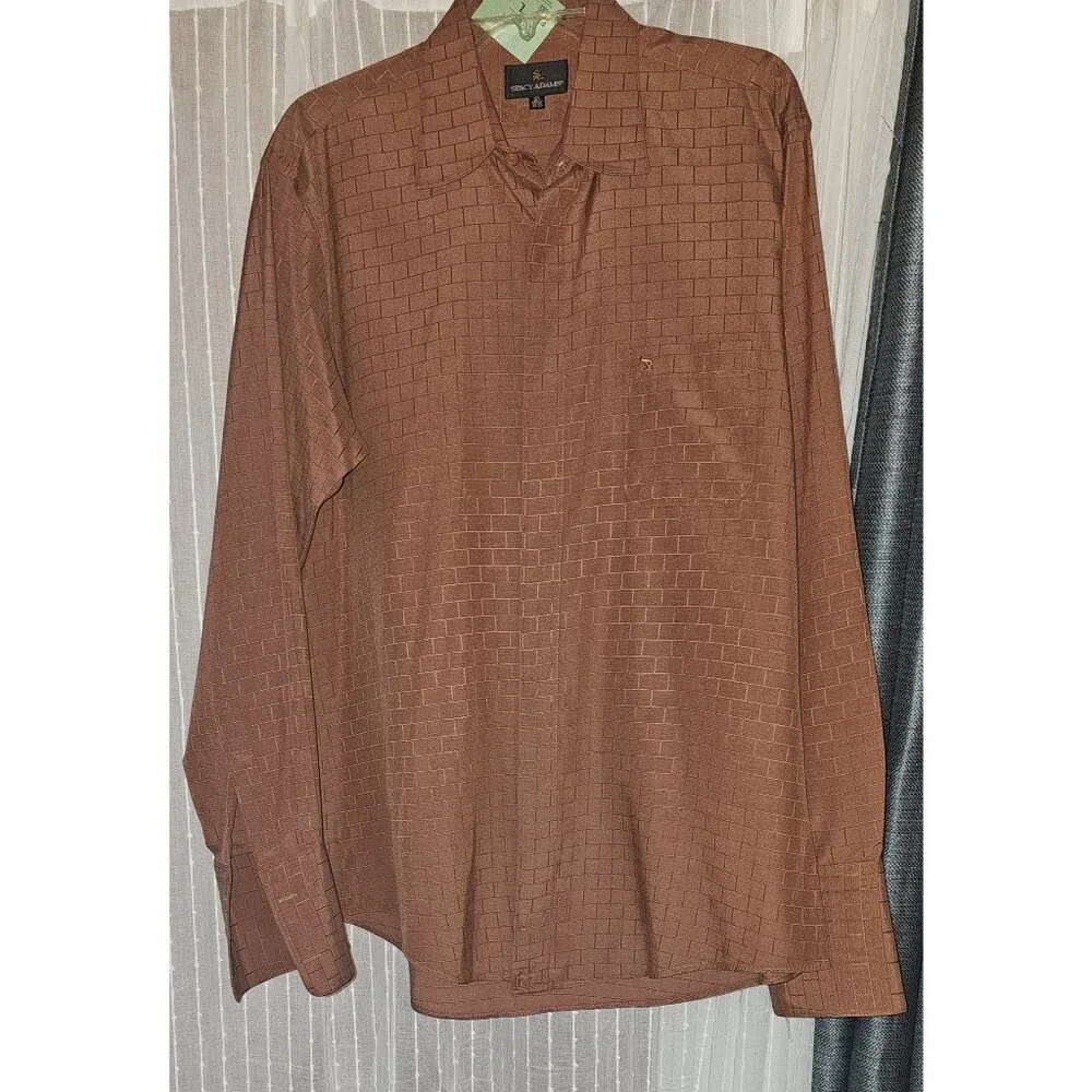 Stacy Adams Brown Dress Shirt - Picture 1 of 3
